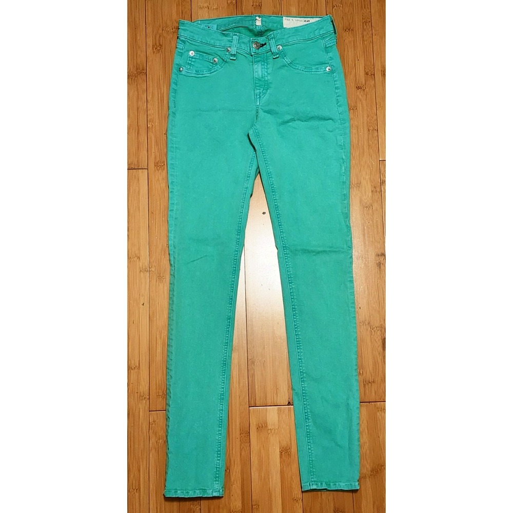 Rag & Bone Womens Jeans Size 26 The Legging Pants Vintage Jade Green W1503O026